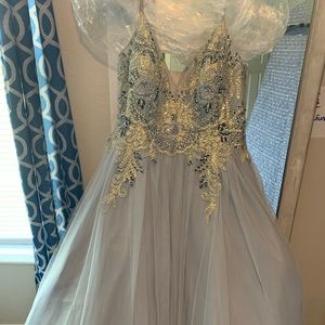 Shoes/ Sandler’s / heels and a prom dress